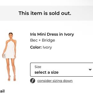 Bec + Bridge Iris ivory mini dress